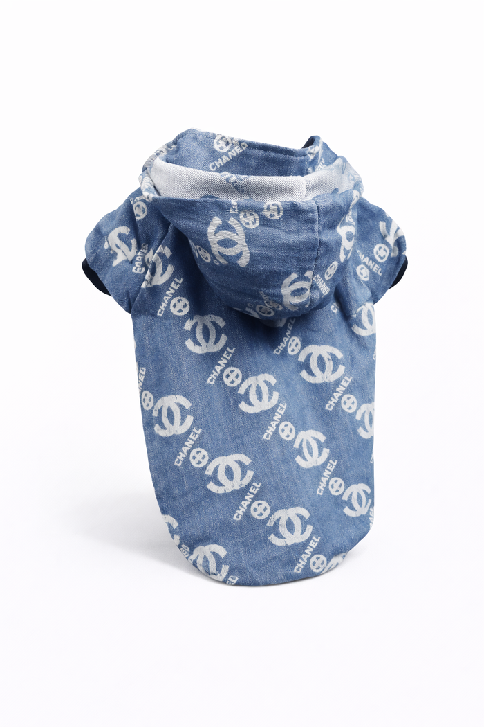 Designer Denim Zipper Hoodie Jacket