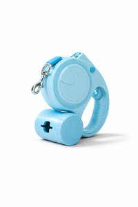 Retractable Pet Leash with Flashlight and Poopbag Dispenser