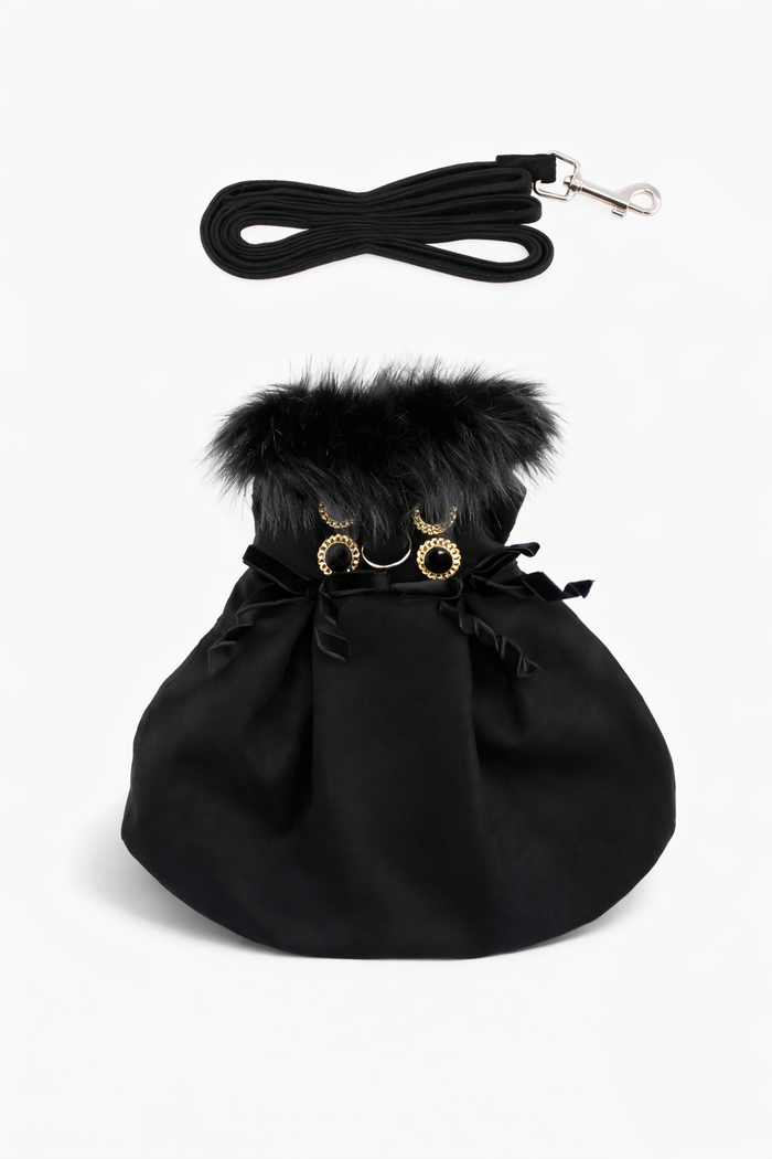 Fur Collar Harness Dress