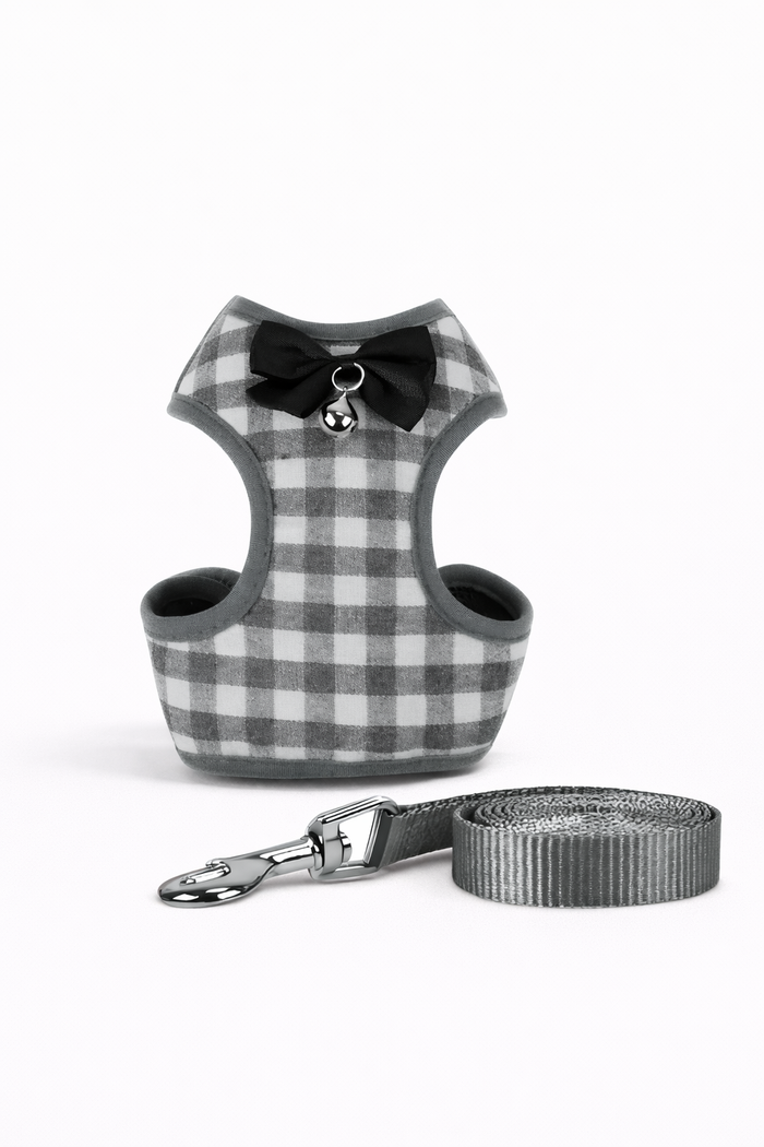 Plaid Pup Harness Sets