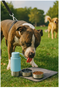34 oz Thermal Travel Food & Water Bowl