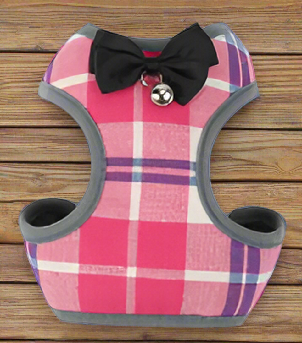 Plaid Pup Harness Sets