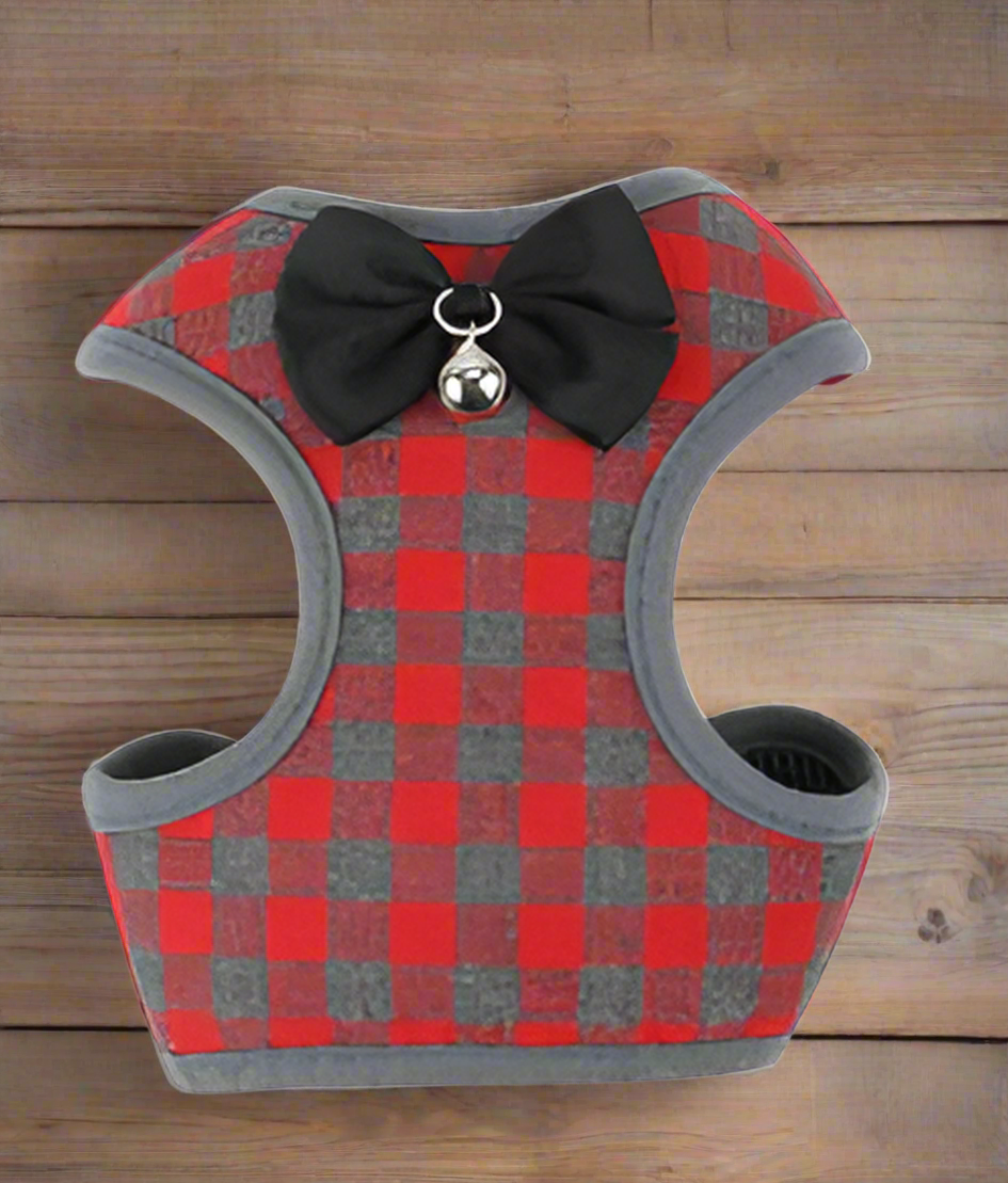 Plaid Pup Harness Sets